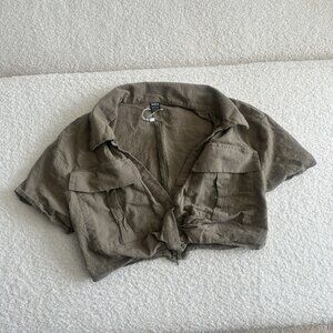 Green Crop Top Size S‎